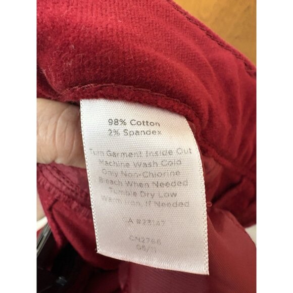 Talbots Signature Red Velvet Pants Womens Waist 30 Costume Christmas Santa Claus - Picture 10 of 10